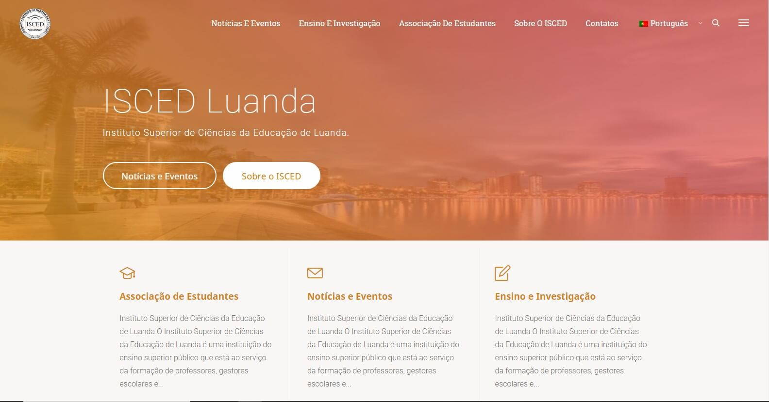 ISCED Luanda Website